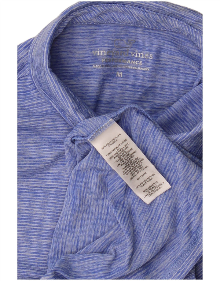 Polo da donna Vineyard Vines UK 14 Poliestere a righe blu medio