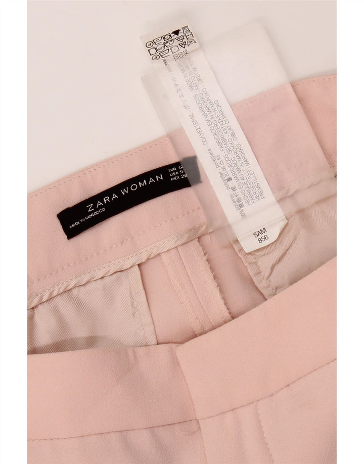 Pantaloni chino slim da donna Zara piccoli W27 L26 poliestere rosa