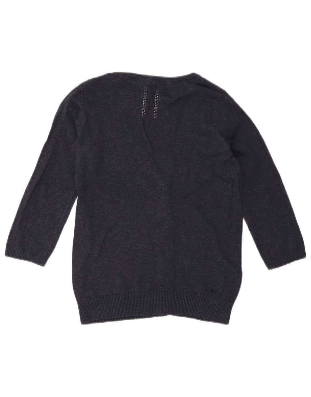 FAT FACE Maglione cardigan da donna con maniche a 3/4 UK 8 piccolo cotone blu navy