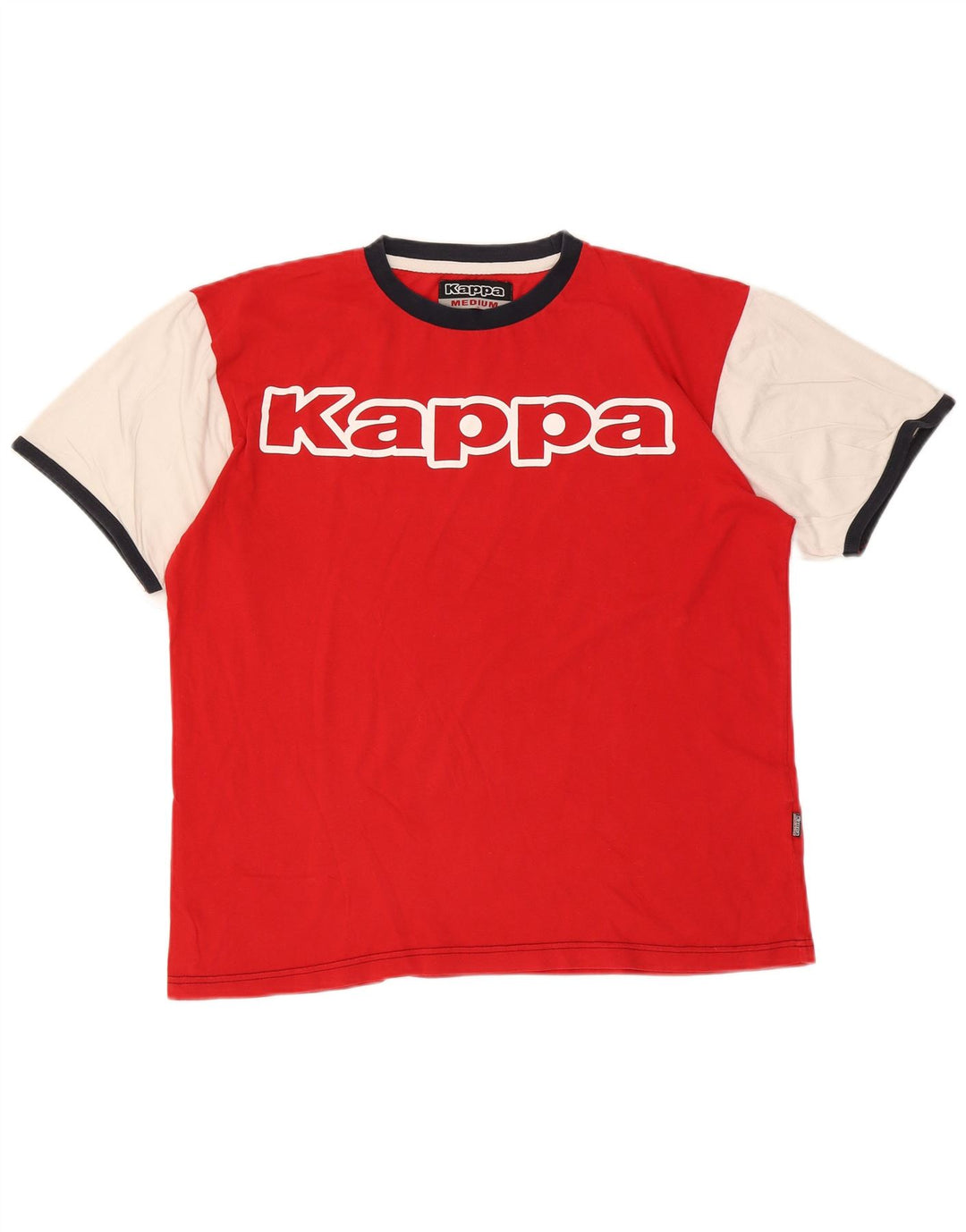 T-shirt grafica da uomo Kappa Top in cotone color block rosso medio