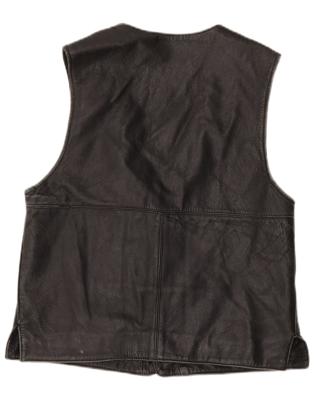 Gilet in pelle da uomo VINTAGE IT 52 Large in pelle nera
