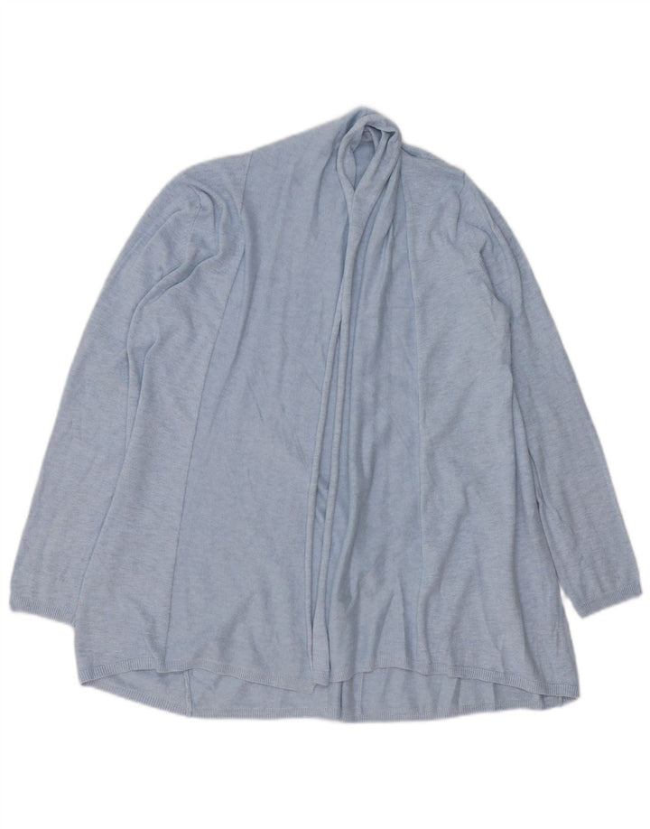 Maglione cardigan aperto a linea lunga da donna Zara UK 16 grande blu