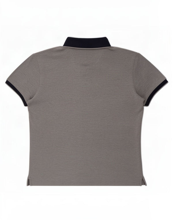 Polo da uomo Gant grande in cotone grigio