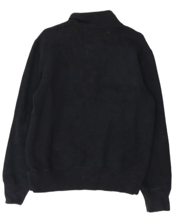 Maglione con cappuccio e zip da donna Eddie Bauer UK 14 medio blu navy