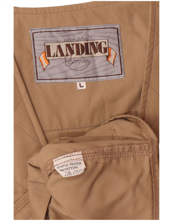 Gilet da uomo VINTAGE UK 40 Large Beige Poliestere