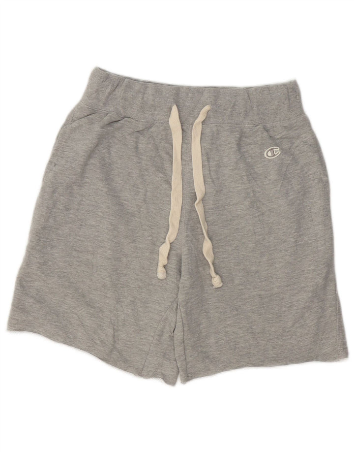 CHAMPION Pantaloncini sportivi da uomo in cotone screziato grigio medio