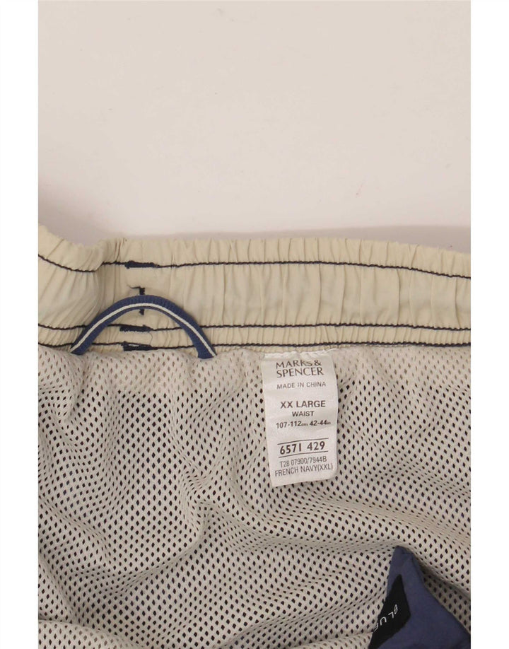 Pantaloncini da bagno da uomo Marks & Spencer 2XL blu navy in poliammide