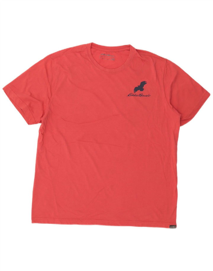 T-shirt grafica da uomo Eddie Bauer Top XL rossa