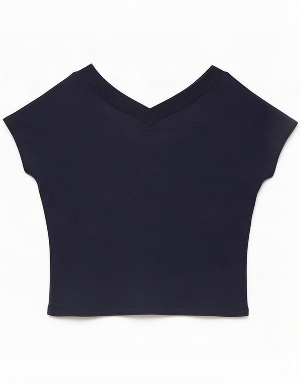 Zara T-shirt oversize da donna UK 10 Small Blu navy