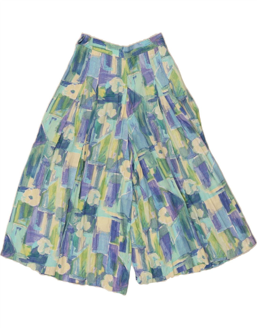 VINTAGE Womens Abstract Pattern Capri Trousers W26 L18 Multicoloured Vintage Vintage and Second-Hand Vintage from Messina Hembry 