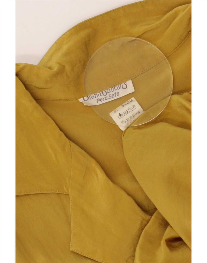 Abito a trapezio da donna di Diana Bentall IT 50 XL in seta gialla