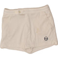 SERGIO TACCHINI Womens Sport Shorts IT 46 Large  White Polyester Vintage Sergio Tacchini and Second-Hand Sergio Tacchini from Messina Hembry 