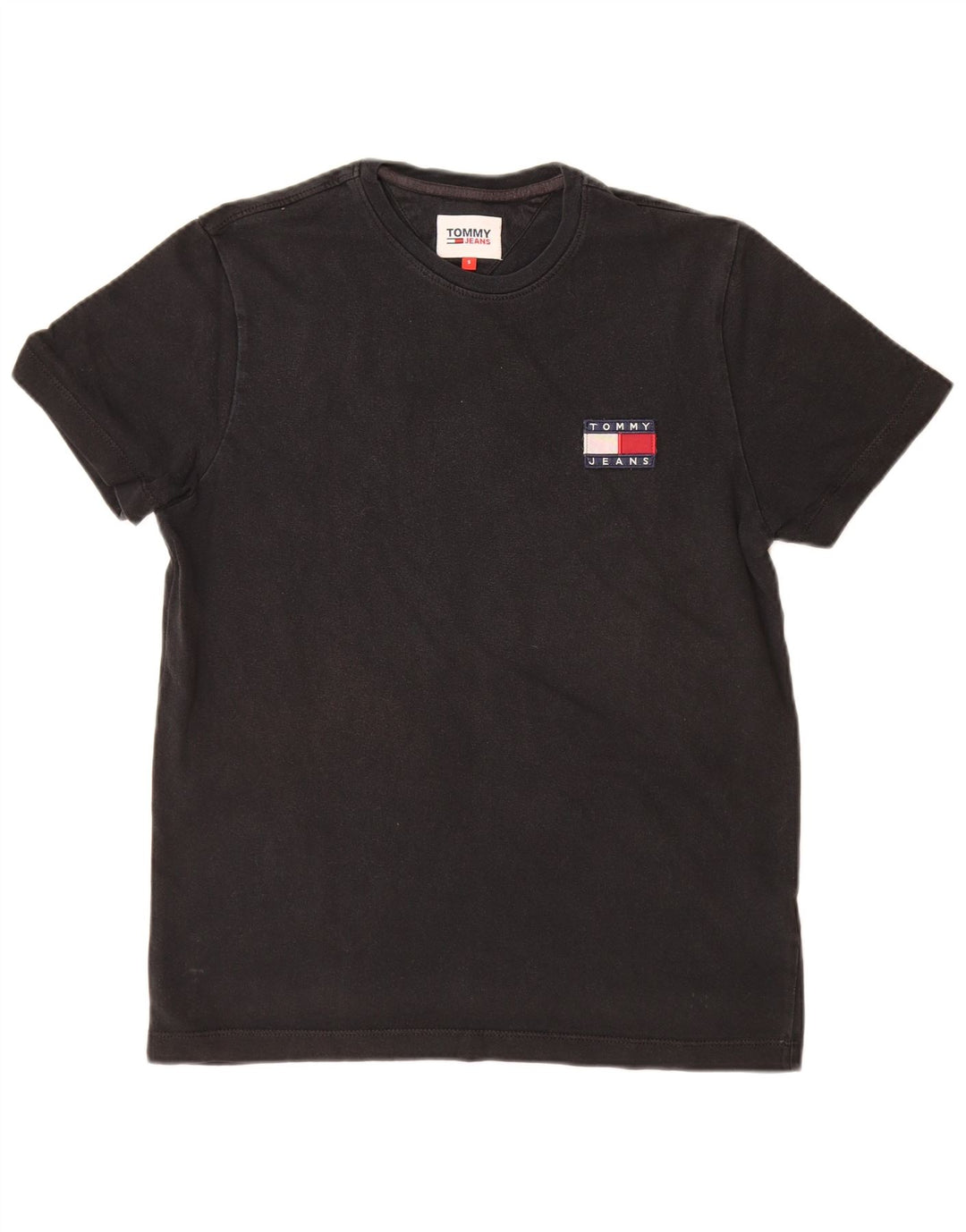 T-shirt da uomo Tommy Hilfiger Top piccola in cotone nero