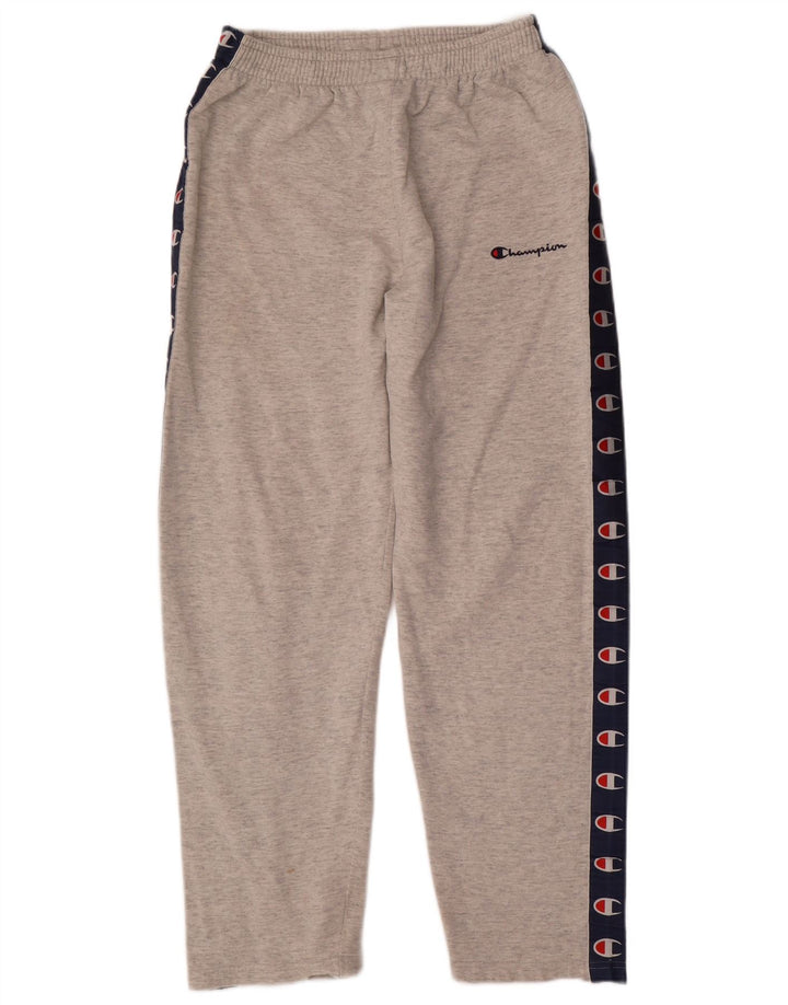 Pantaloni da tuta grafica da uomo Champion in cotone color block grigio medio