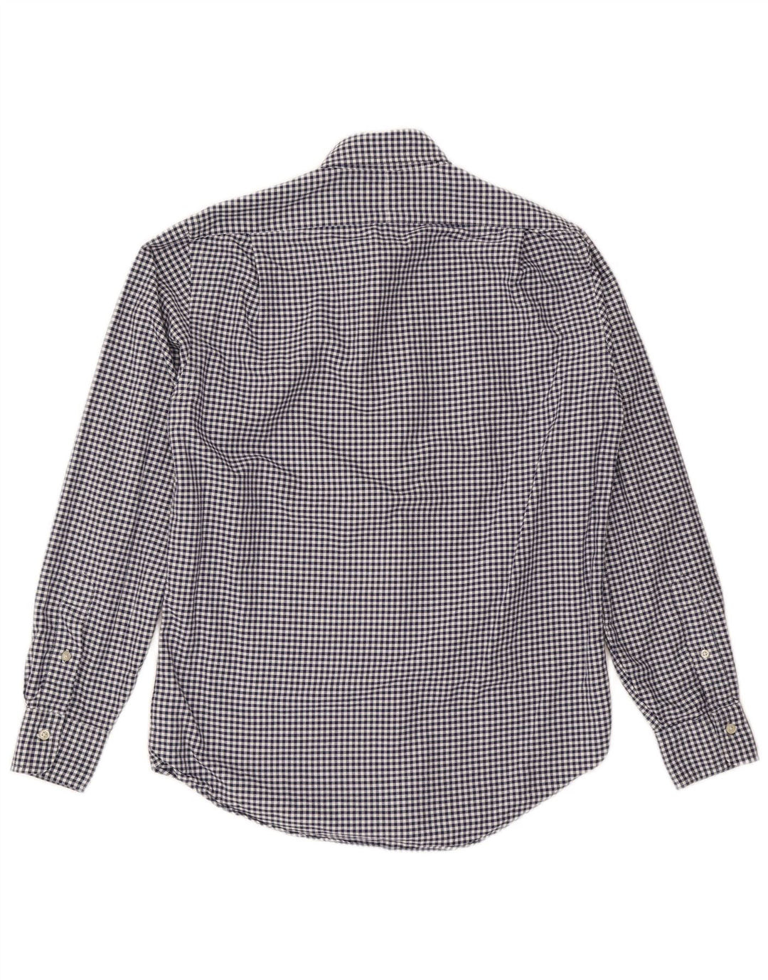POLO RALPH LAUREN Mens Shirt Small Navy Blue Gingham Cotton