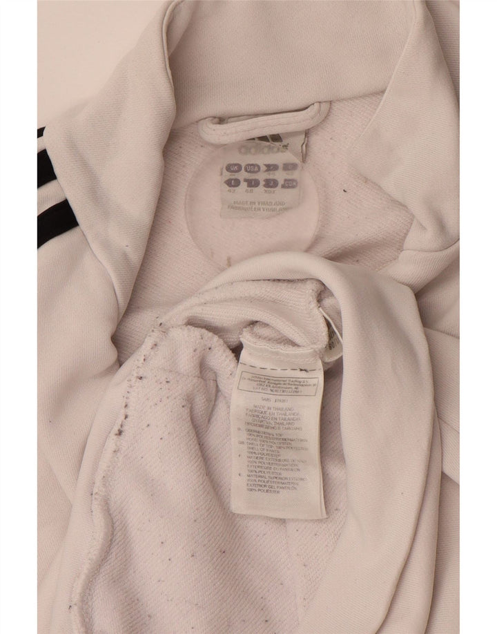 Giacca da tuta da donna ADIDAS UK 16 grande poliestere bianco