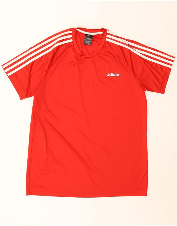 T-shirt Adidas Climalite da uomo, grande, in poliestere rosso