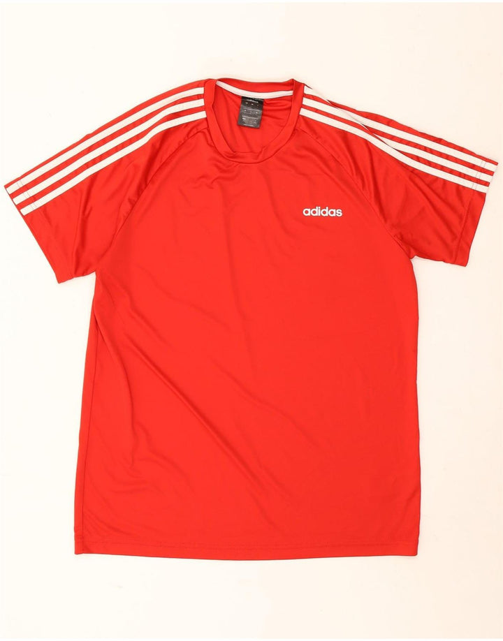 T-shirt Adidas Climalite da uomo, grande, in poliestere rosso