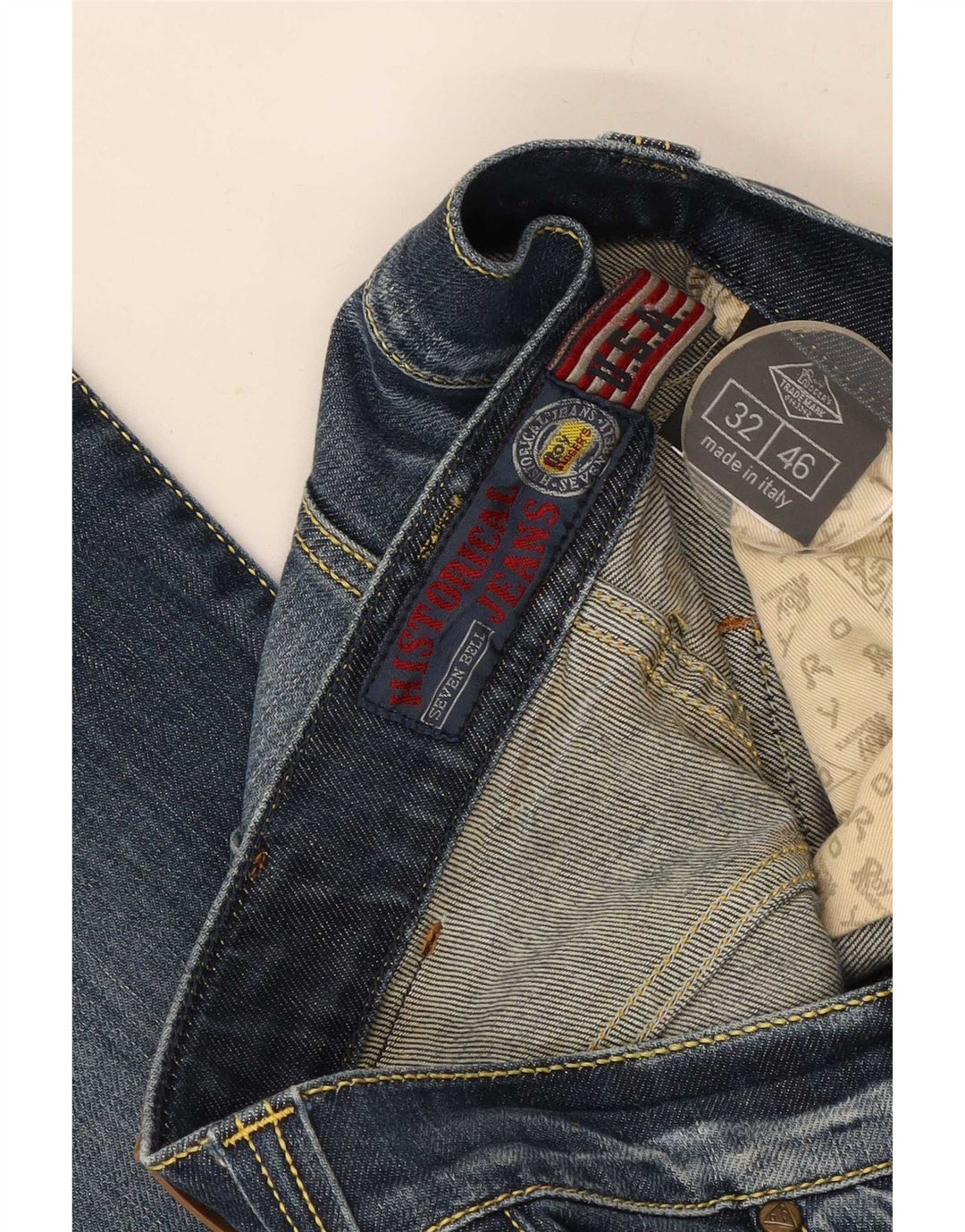 Jeans dritti da uomo Roy Rogers W32 L28 cotone blu