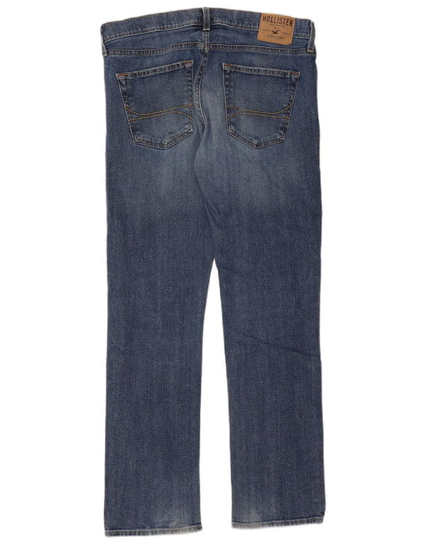 Jeans dritti slim da uomo Hollister W34 L32 cotone blu