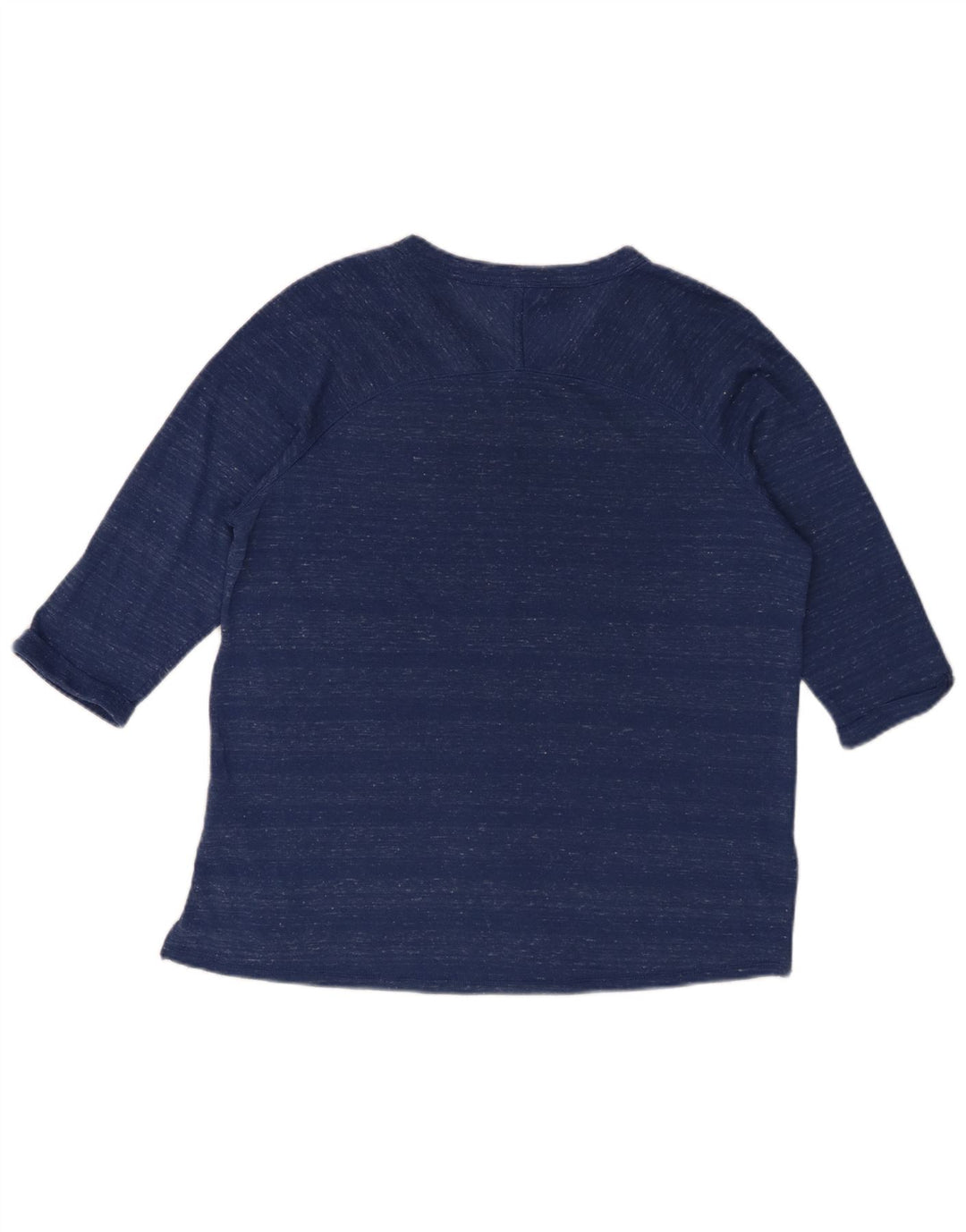 Marks & Spencer Top da donna manica 3/4 UK 14 Poliestere screziato blu medio