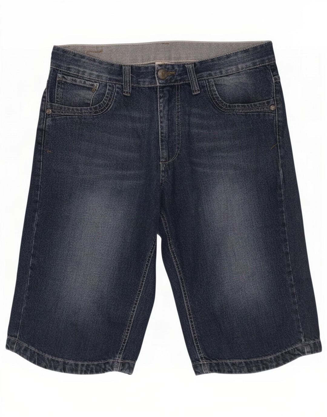Pantaloncini di jeans da uomo Zara EU 42 Large W32 Blu navy