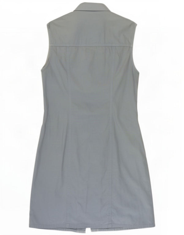 Colmar Abito chemisier senza maniche da donna IT 46 Large Blu Cotone