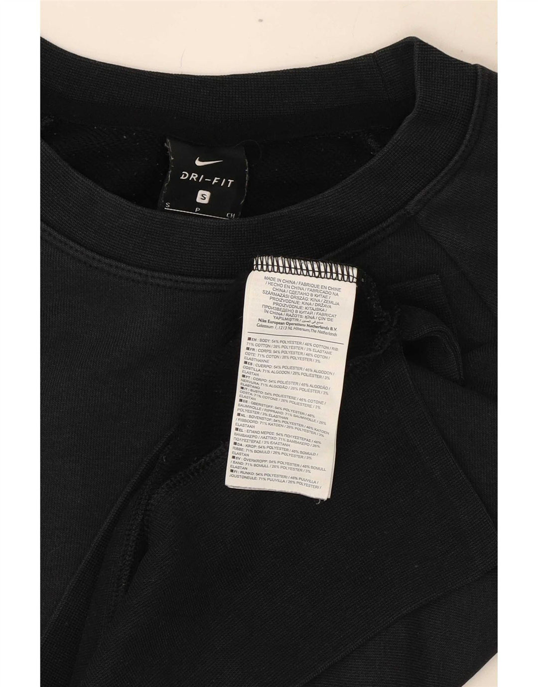 Felpa con grafica corta oversize da donna Nike UK 10 piccola nera