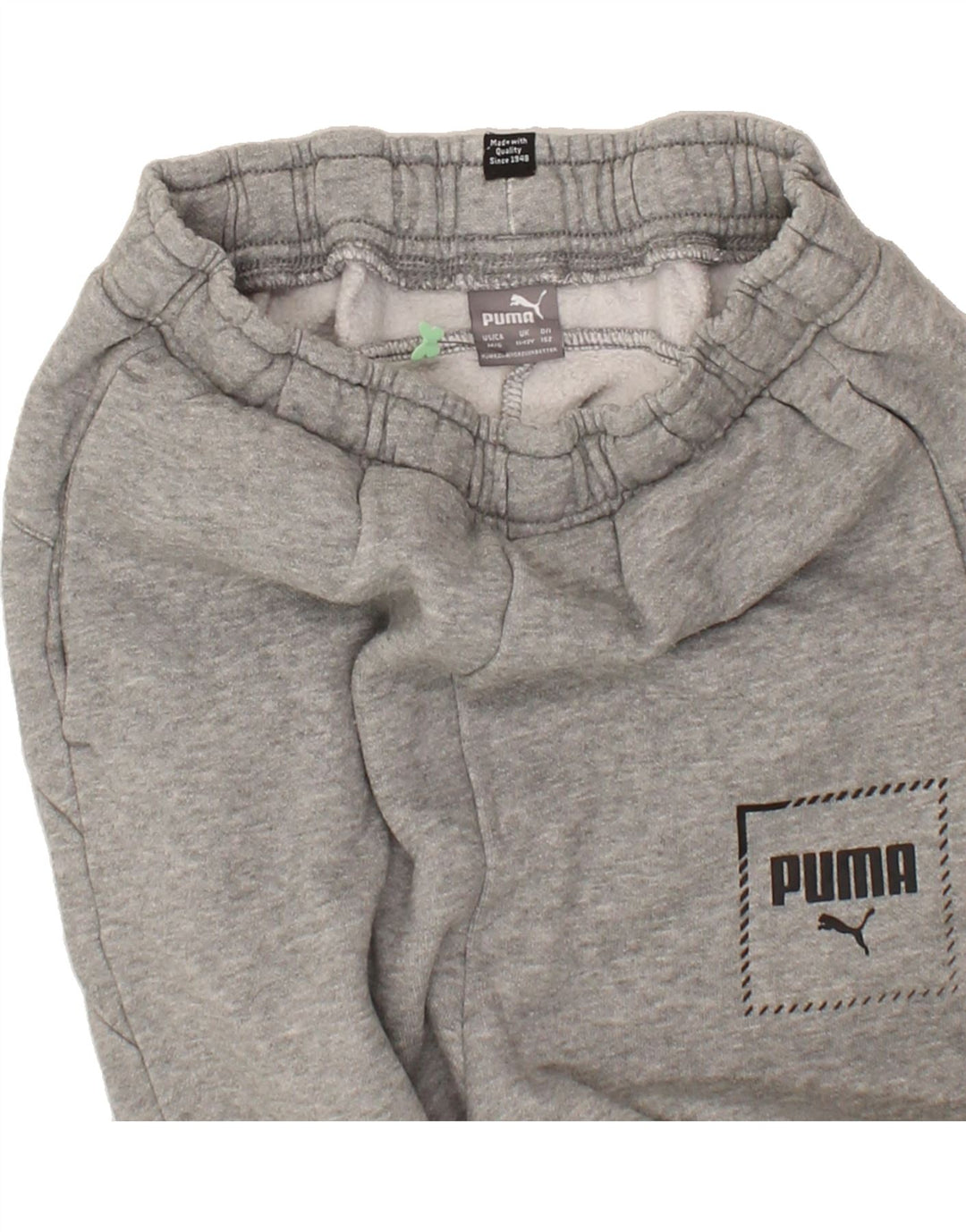PUMA Boys Tracksuit Trousers Joggers 11-12 Years Grey Vintage Puma and Second-Hand Puma from Messina Hembry 