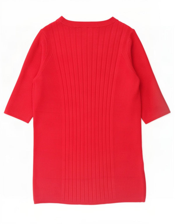 Maglione da donna Marks & Spencer con scollo a barca a maniche 1/2 UK 10 piccolo rosa