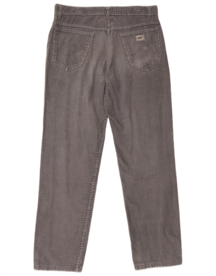 RIFLE Pantaloni dritti da uomo in velluto a coste W28 L28 in cotone blu