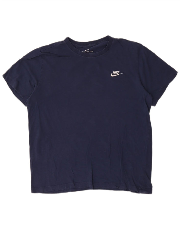 T-shirt da uomo Nike Top Large in cotone blu navy