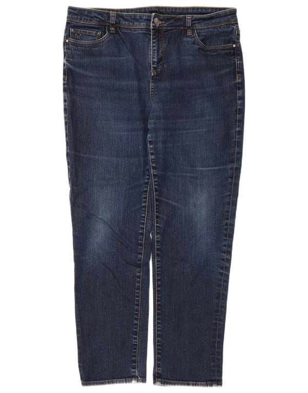 Crew Clothing Jeans slim da donna UK 16 Large W36 L28 Cotone blu