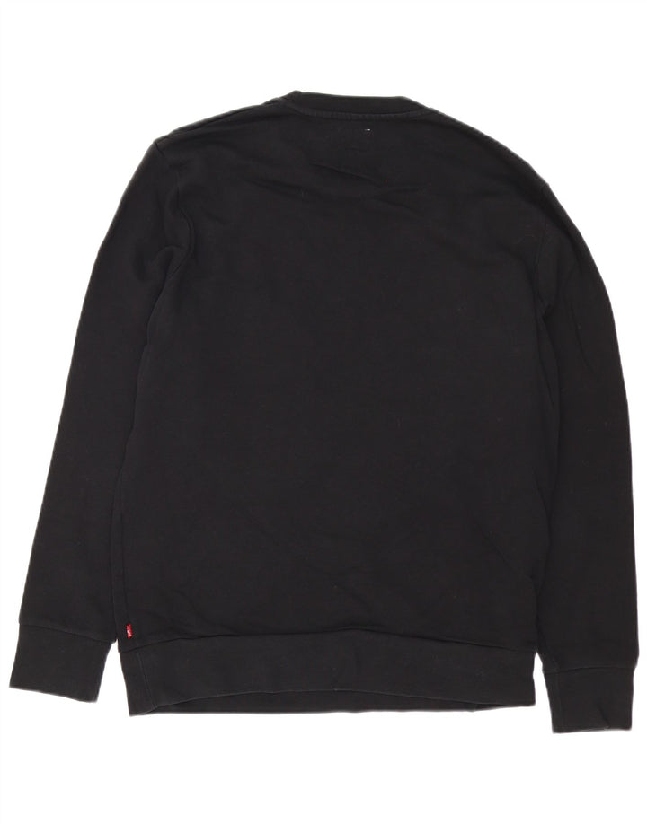 Levi's Felpa grafica da uomo in cotone nero medio