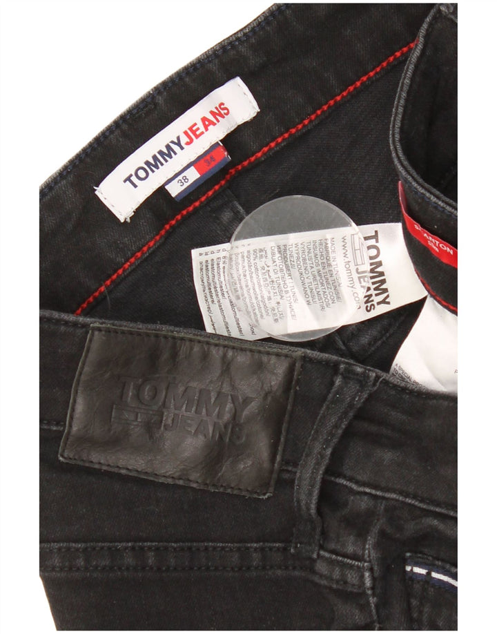 Jeans slim da uomo Tommy Hilfiger W38 L34 cotone nero