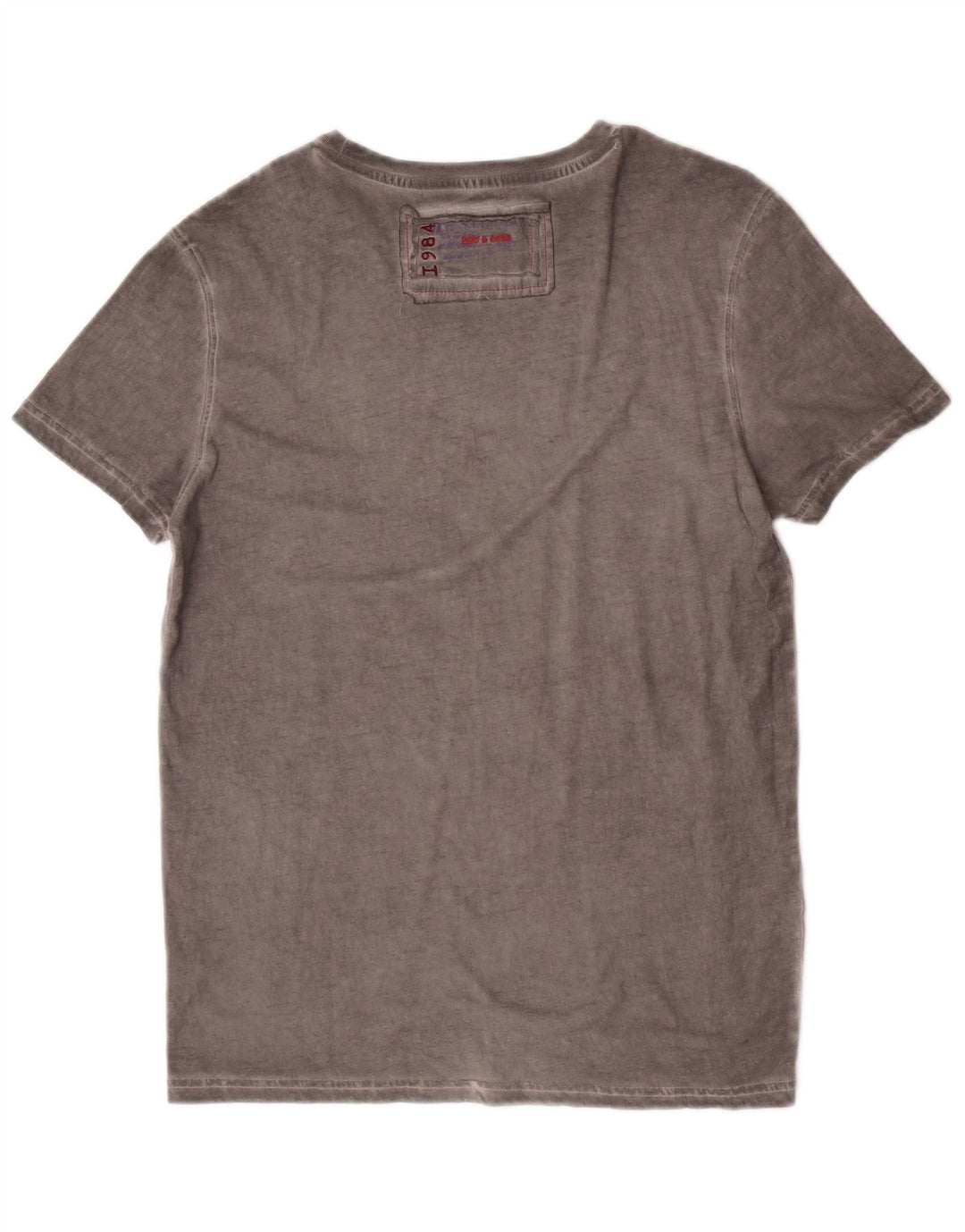 Desigual Maglietta grafica da uomo Top in cotone grigio medio