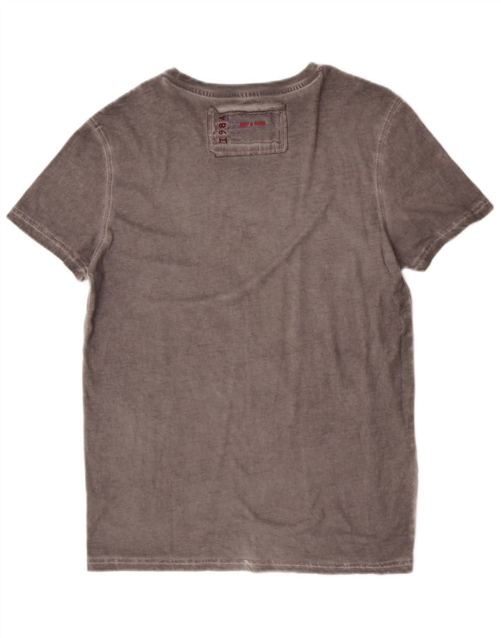Desigual Maglietta grafica da uomo Top in cotone grigio medio