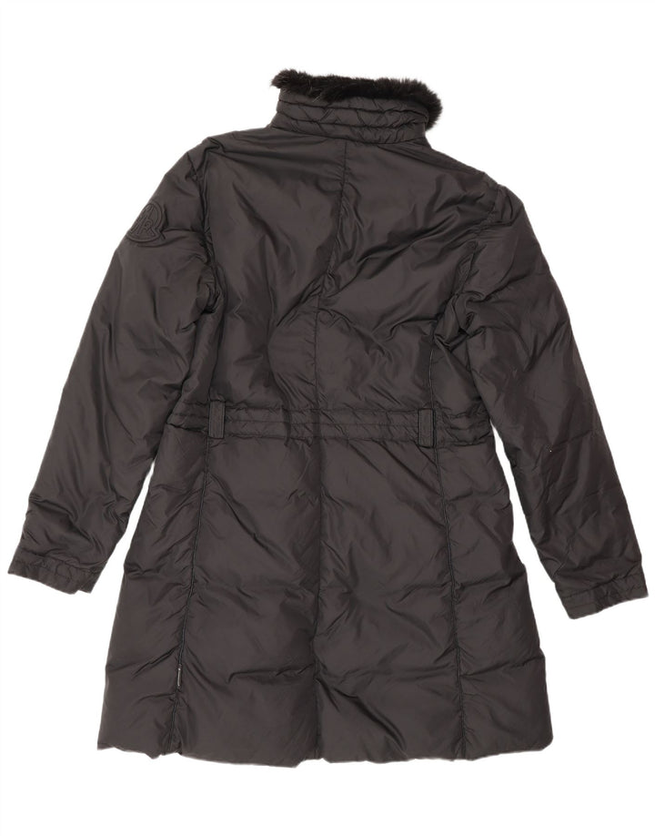 Cappotto imbottito da donna MONCLER taglia 5 2XL poliestere nero invernale