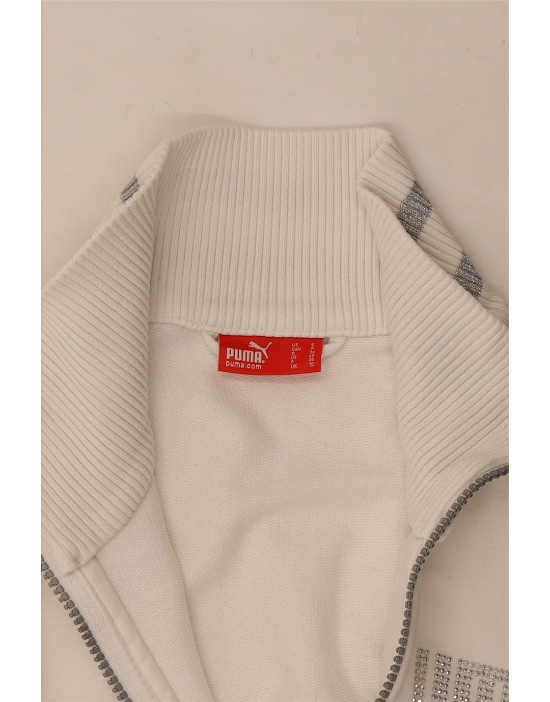 Giacca da tuta da donna Puma UK 10 Small Bianca