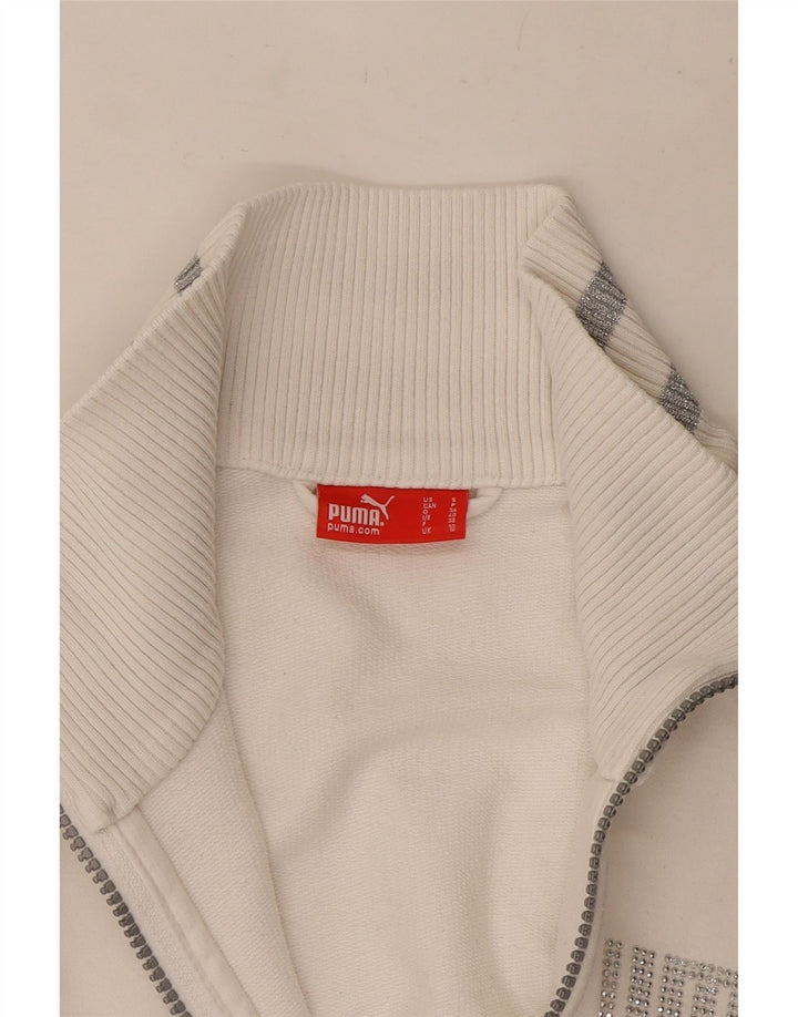 Giacca da tuta da donna Puma UK 10 Small Bianca