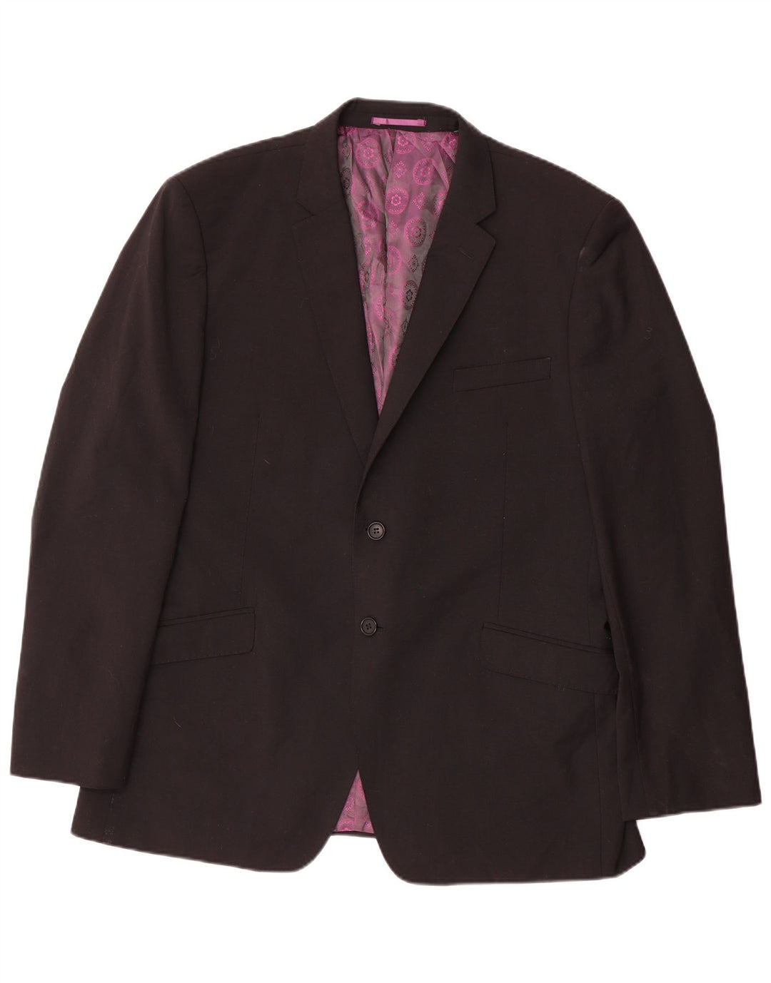 Ted Baker Giacca da uomo lunga a 2 bottoni vestibilità regolare UK 44 2XL Lana nera