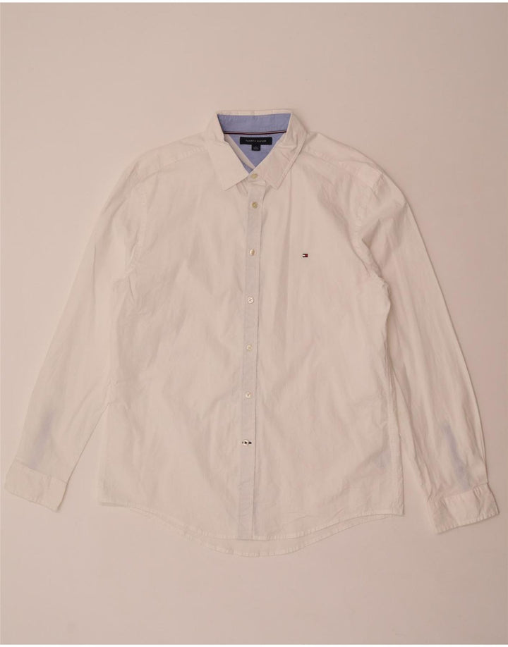 Camicia da uomo Tommy Hilfiger XL in cotone bianco