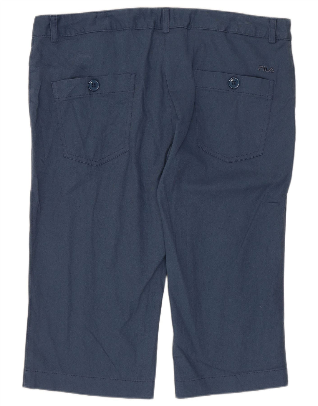 Pantaloni Capri da donna Fila UK 16 Large W36 L17 Blu Navy Poliammide