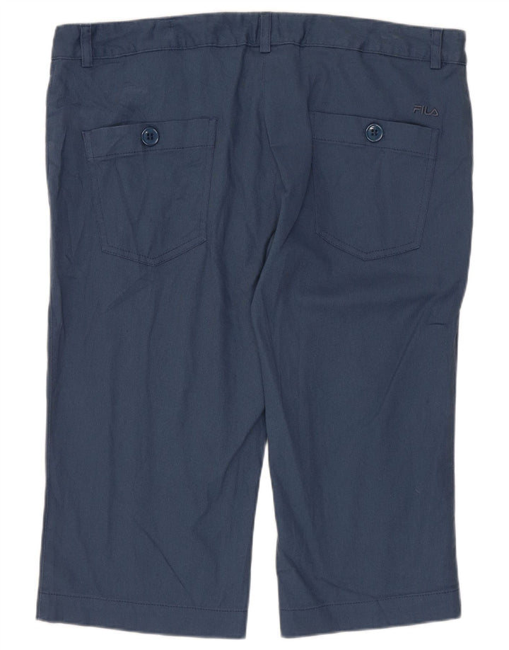 Pantaloni Capri da donna Fila UK 16 Large W36 L17 Blu Navy Poliammide