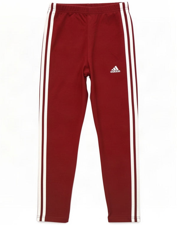 Adidas Leggings corti da donna UK 4/6 XS Borgogna Cotone