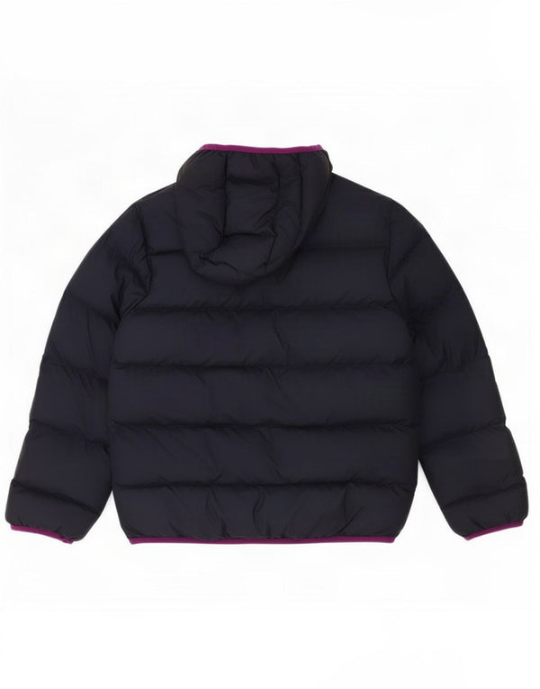 Giacca imbottita con cappuccio Adidas Munster Rugby per ragazze 7-8 anni blu navy