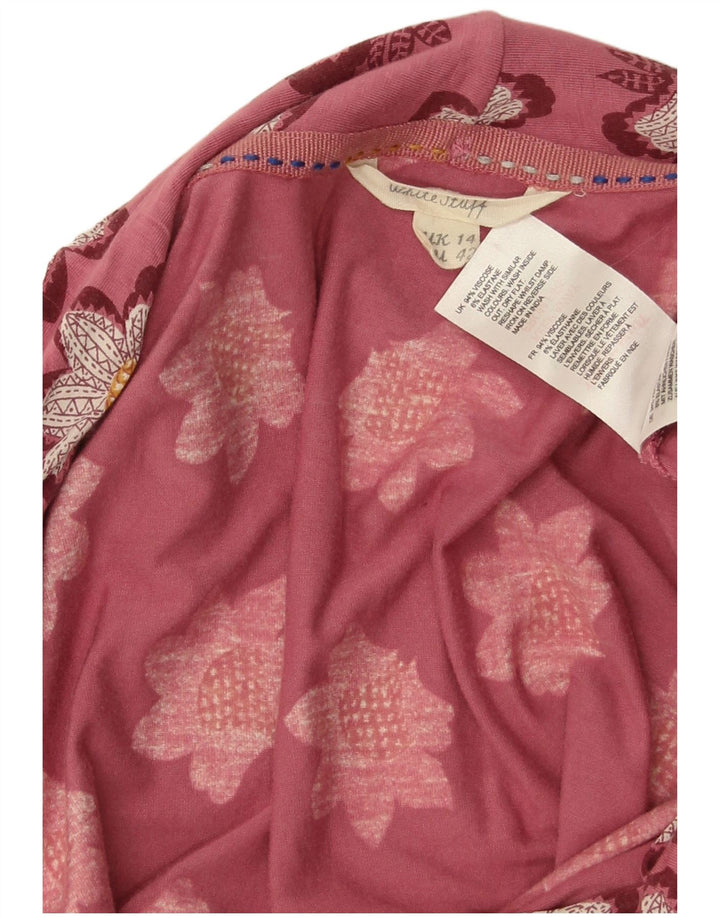 Abito basic senza maniche da donna White Stuff UK 14 Viscosa floreale rosa medio