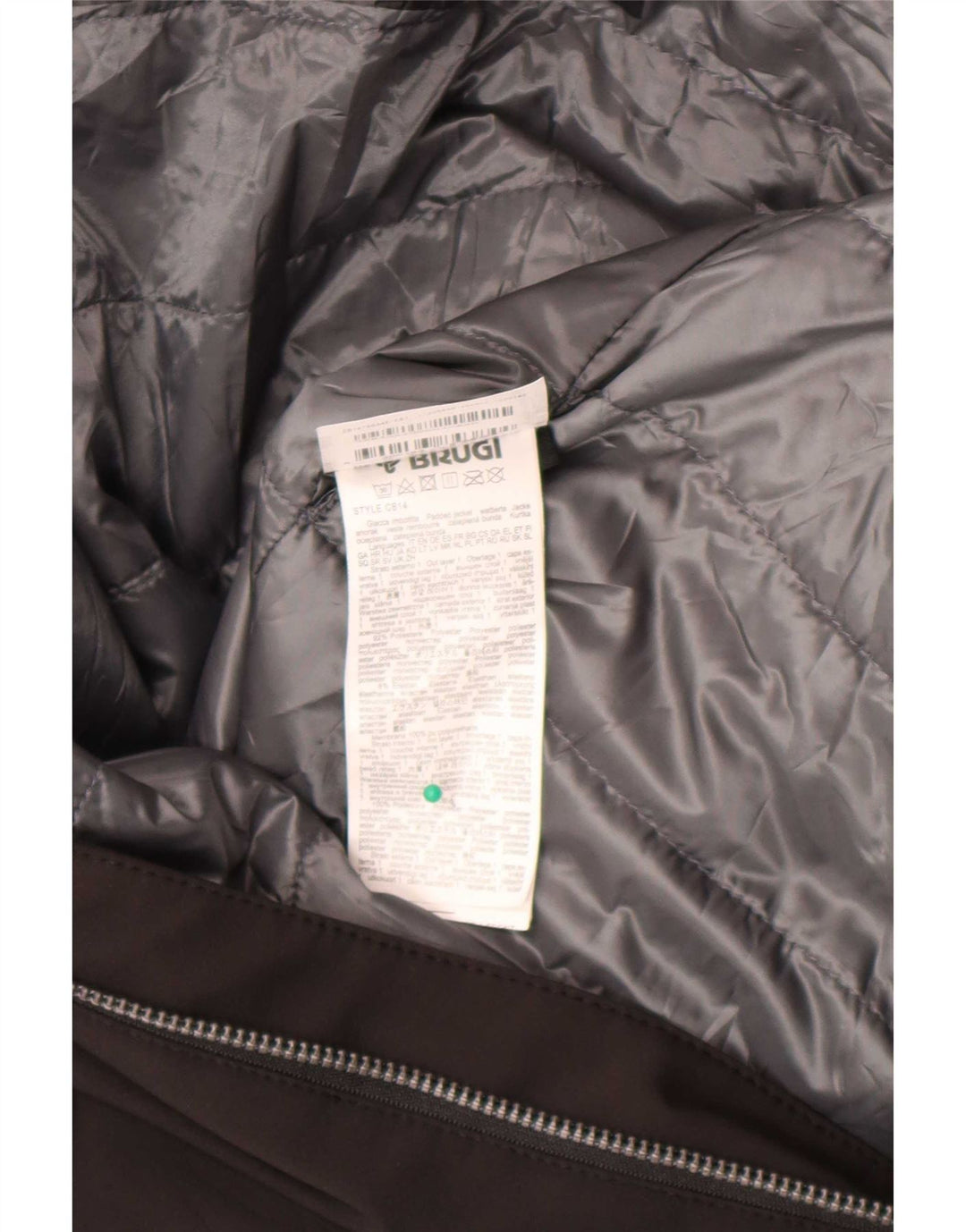 Giacca imbottita con cappuccio da uomo Brugi UK 40 grande poliestere color block nero