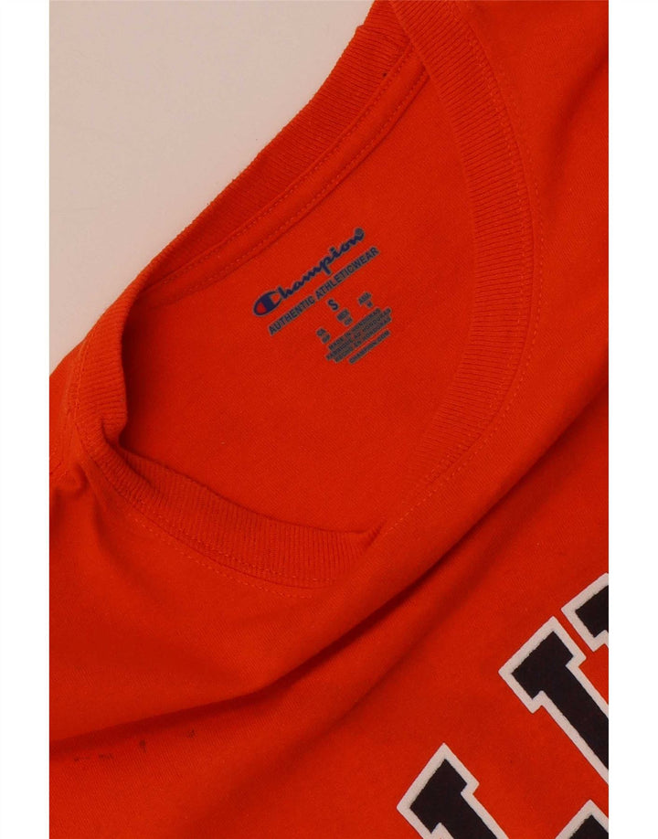 T-shirt grafica da uomo Champion Illinois Top piccola arancione