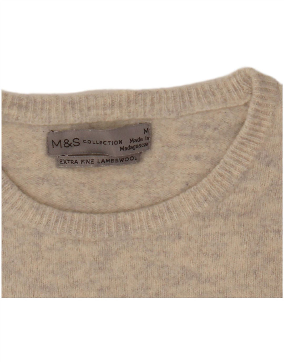 Maglione maglione girocollo da donna Marks & Spencer UK 14 Grigio medio chiazzato